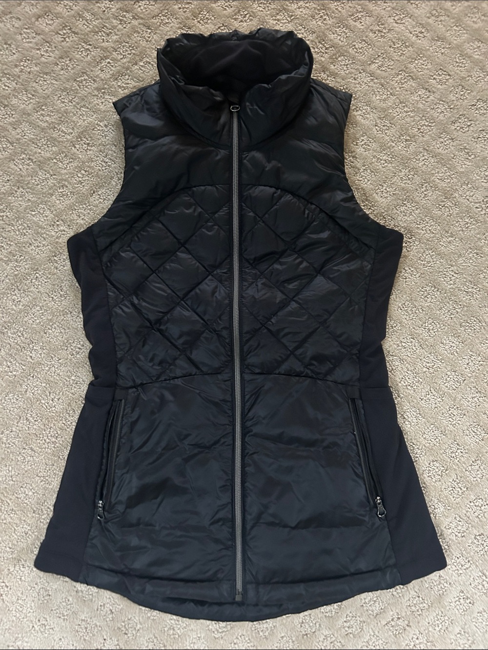 lululemon athletica Black Quilted Sleeveless Vest